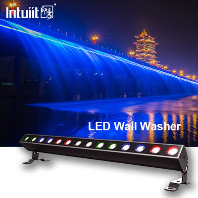 140W RGBW 4in1 IP65 Waterproof LED Linear Wall Washer 14x10W DMX512/RDM City Color Building Lighting