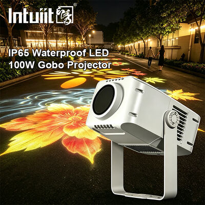 100W Logo Gobo Projector Light — IP65 Outdoor DMX512 Custom Pattern Projection for Advertising, Building & Events