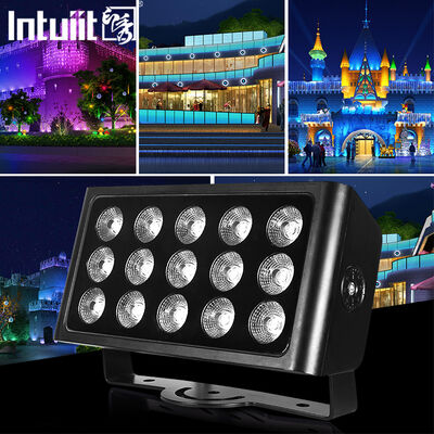 15x5W RGBW 4-in-1 IP65 Outdoor LED Flood Light — DMX512 Waterproof Wide Beam for Garden, Stage & Building Lighting