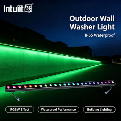 2x24W RGBW 4-in-1 IP65 Outdoor LED Linear Wall Washer — DMX512 Waterproof Wash Light for Building, Bridge & Landscape