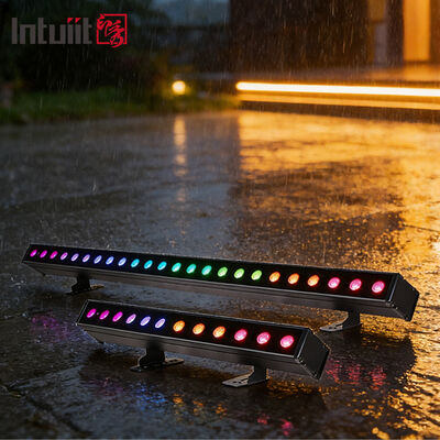 2x12W/24W RGBW 4-in-1 IP65 Battery Powered LED Wall Washer Bar — Cordless Wireless DMX512 Wash Light for Stage, Building & Events