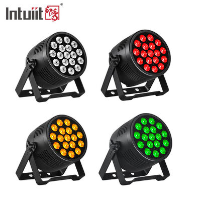 Professional Outdoor Slim LED Par Light IP65 Waterproof 18x20W RGBWauv 6in1 DMX512 Stage Wash Light