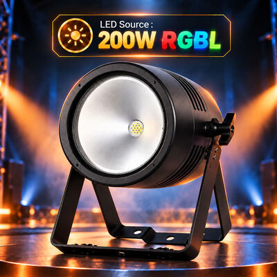 IP65 200W RGBL LED Par Light Outdoor Waterproof Aluminum Alloy Stage Wash Light DMX512 Professional Rental DJ Wedding
