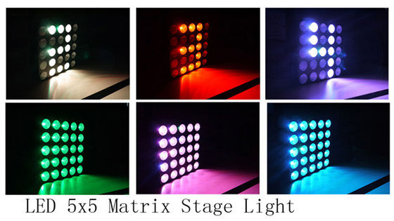 100V Stage LED Effect Light Matrix 5x5 Blinder Pixel Control 25x10w RGB Tri Color Led Dot DMX Stage Light