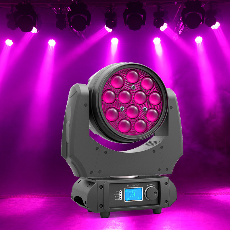 12x10W Zoom Wash Moving Head Stage Light Led Beam Wash Moving Head For Party
