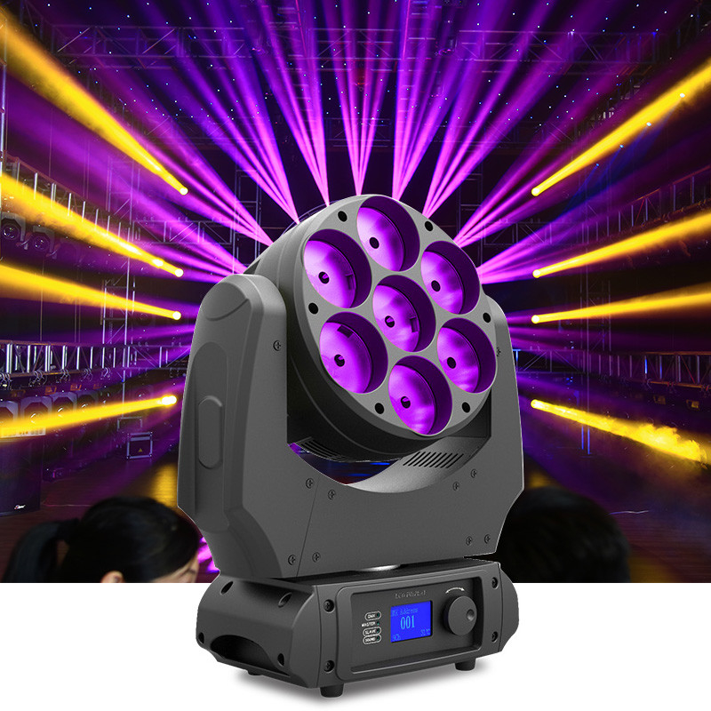 TV Studio 7x40w 4 In 1 Rgbw Beam LED Moving Head With Beam Effect Stage Light