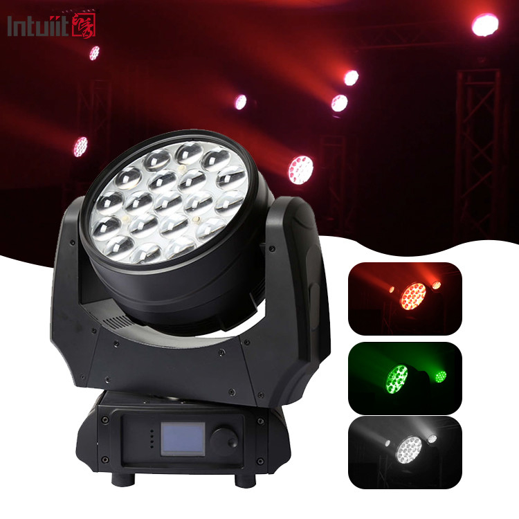 High Quality Washer Zoom Moving Head Light 19x10w 4in1 RGBW Led Moving Head For Concert Part