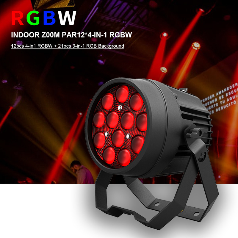Aluminum Alloy LED Flat Par 12x10W RGBW 4in1 DMX512 For Discos Party Stage Wedding Concert Theater Effect Lighting