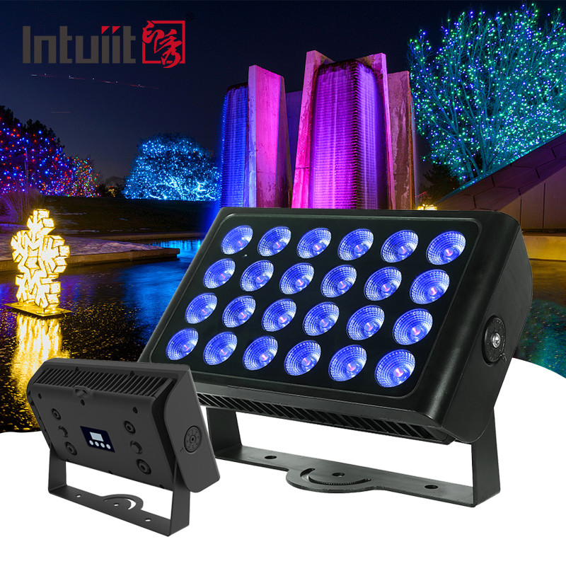 Hot Selling 24pcs 160w LED RGBW 4-in-1 City Color Light Wash Zoom for Outdoor Nightclub Stage Party Wedding Concert