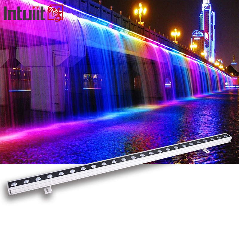 Decorative building lighting projector IP65 outdoor linear light 36w dmx rgb led wall washer