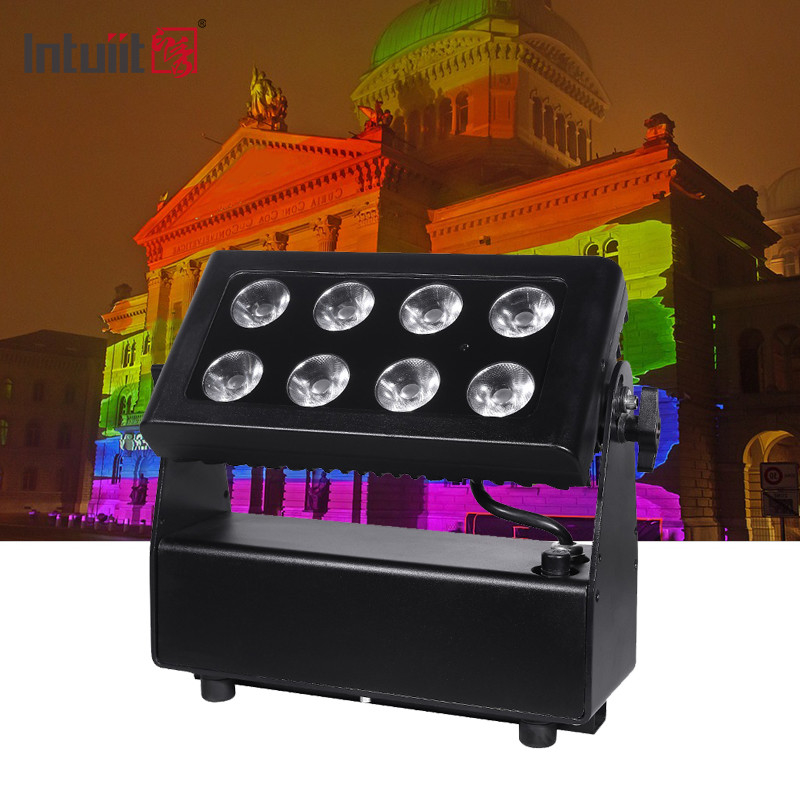 IP65 8x15w 4in1 LED City Color Outdoor Washer Battery Flood Light For Theme Park