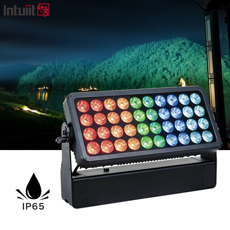 40x10W RGBW Waterproof Wall Wash Building Light Led Flood Light IP65 City Color Stage Lights For Church