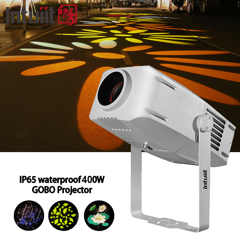 Waterproof 400W Rotating Image Logo FLoor Gobo Projector Outdoor For Advertising