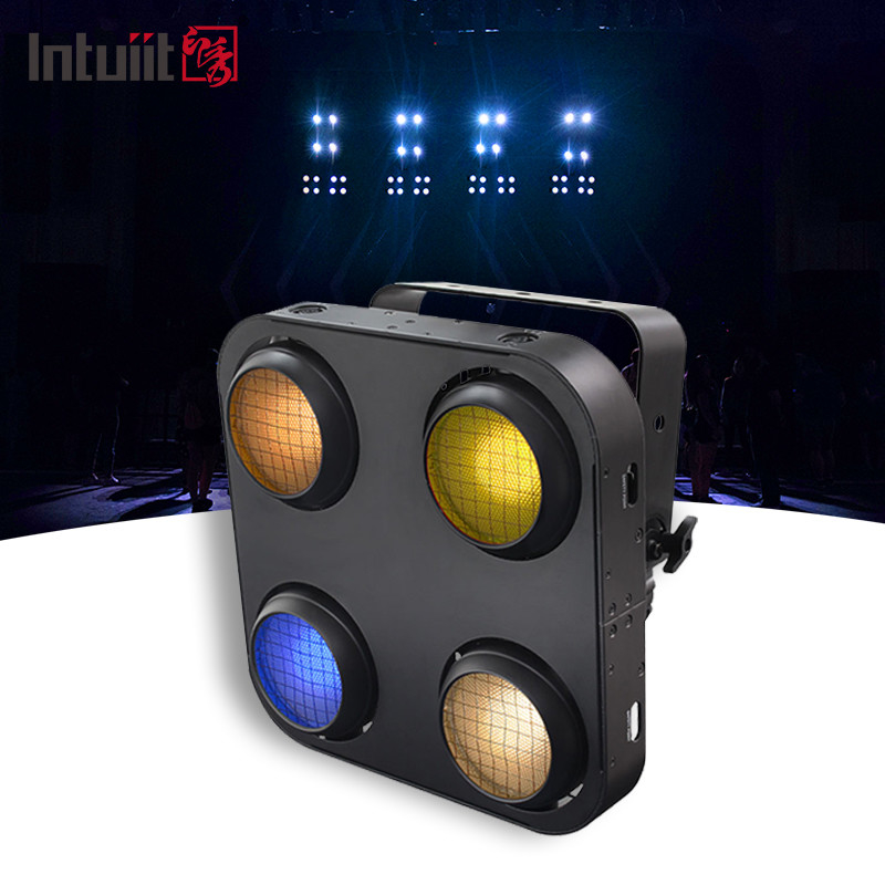 Ip65 4x90w Amber+Warm White RGB Led Cob Audience Blinder Light Outdoor Waterproof 4 Eyes