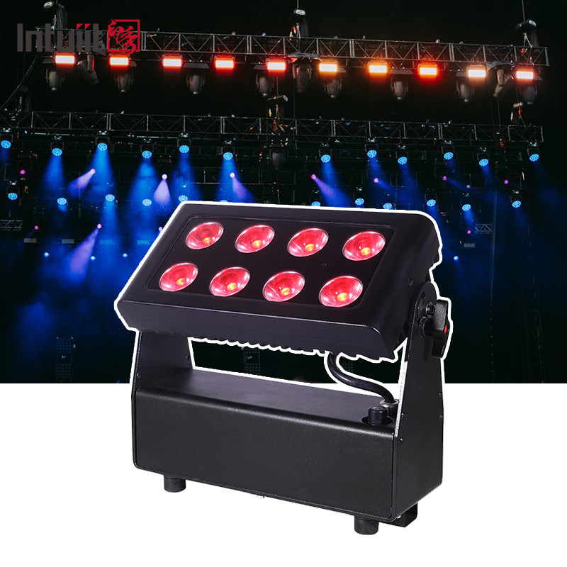 8x15w RGBW DMX512 IP65 Waterproof DJ Wedding Stage City Color Wall Washer Outdoor Flood LED Wash Light