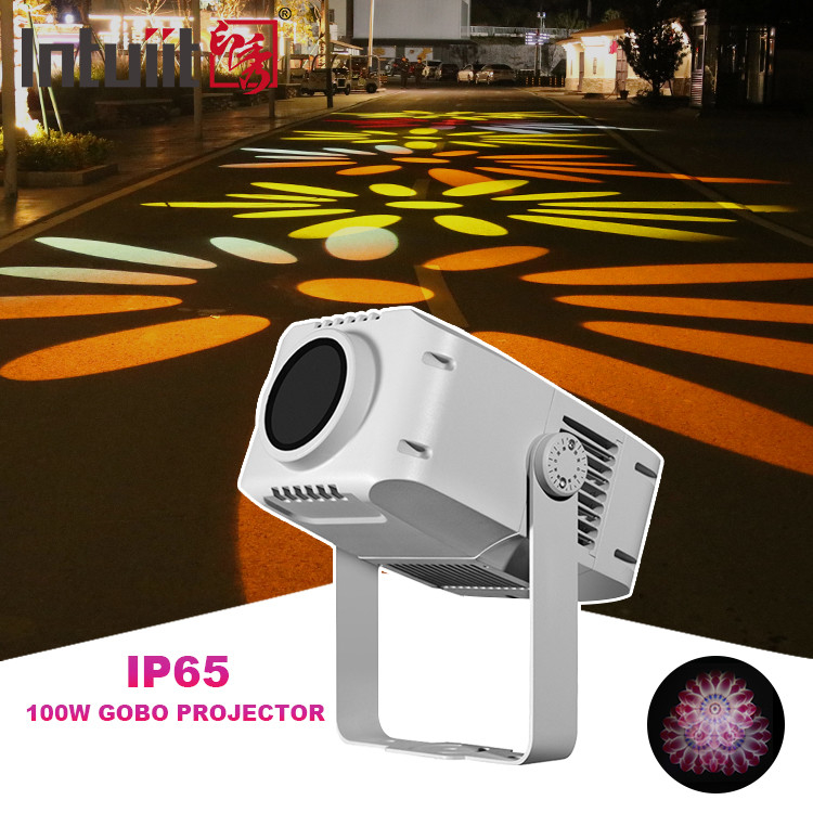 Outdoor Waterproof 100W Led Custom Logo Projector Light Rotary Image Customized Advertising Gobo Projector