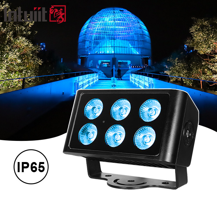 6x5W 4in1 RGBW LED DMX Wall Wash Lights IP65 Outdoor LED City Color Light Stage Performance DJ Party Light