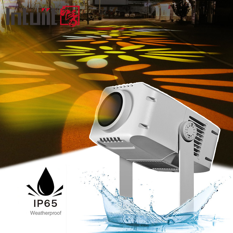 100W Outdoor Advertising LED Gobo Logo Projector Light Rotating Waterproof DMX512 Control Aluminum Beam Projector IP65 Rated