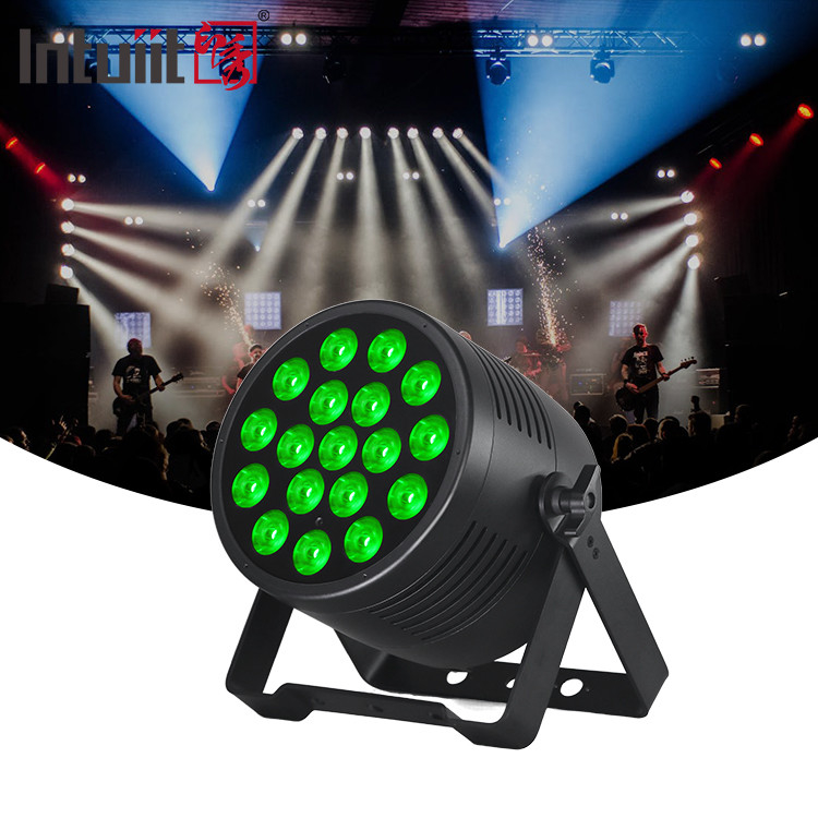 DJ Light 18pcs 20W 6IN1 RGBWA-UV Flat Par Outdoor Architectural Wash Light IP65 18x20W LED Waterproof Par
