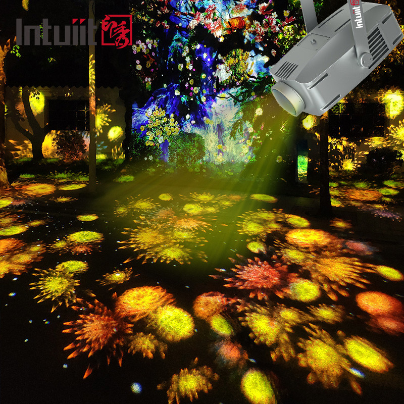 Waterproof IP65 200w Gobo Projector Custom Logo Rotating Gobo Projector Light Outdoor Buildings Advertising Lights