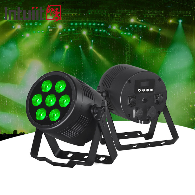 Waterproof Wireless DMX Outdoor 7x20W RGBWA UV 6in1 IP65 LED Par Light Uplight Exterior