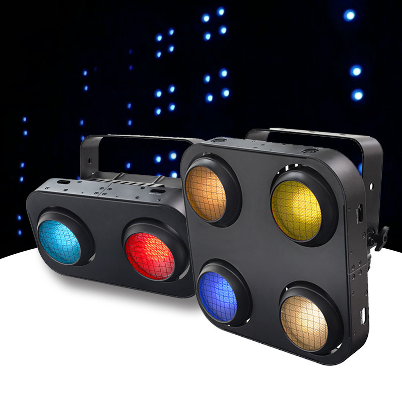 200W Cob LED Par Can Stage Light Warm White or RGB 2 Eyes LED Blinder Light DMX Audience Lights