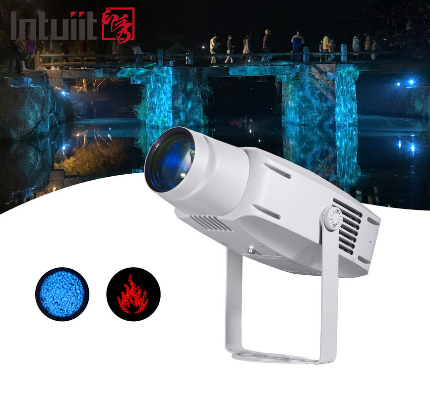 400W Waterproof IP65 LED GOBO Projector Outdoor Building Projection Light Four-color Switching Water Effect Projection Light