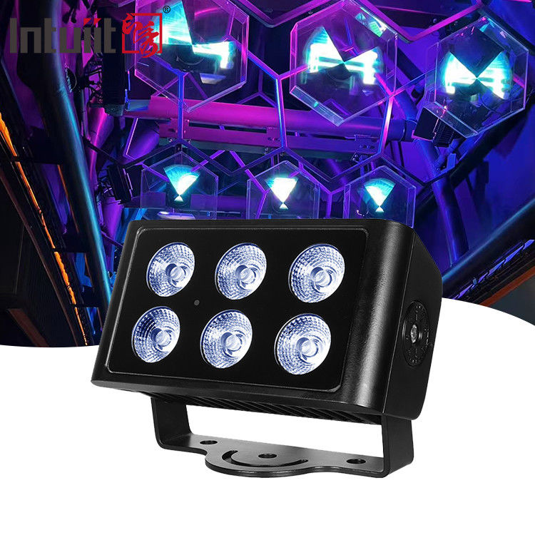 6x5W Outdoor Waterproof DMX512 RGBW Floodlight LED Villa Courtyard Building Bridge Project Landscape Lighting Color Floodlight