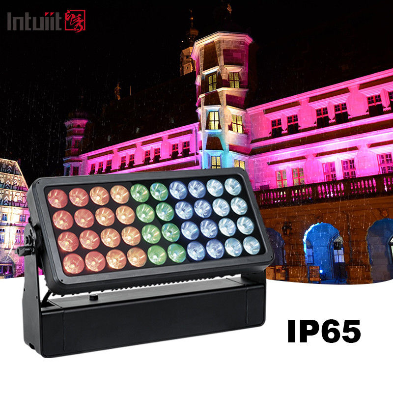 Outdoor 40*10W RGBW LED City Color Light Beam Wash Strobe Effect Waterproof Wall Washer Flood Lights IP65 DMX512 Control Mode