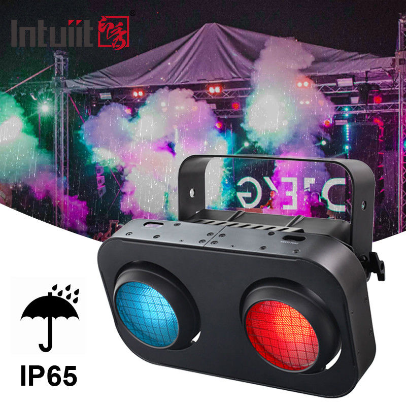 2-Eye IP65 Warm White/Amber/RGB 200W LED Audience COB Blinder Light for Dj Concert Event Theatre Stage Lighting