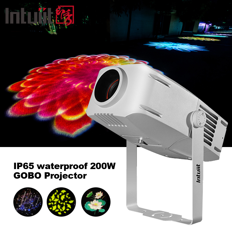 Outdoor IP65 Waterproof Led 200W Gobo Effect Light Colorful Logo Projector Park Led Lights