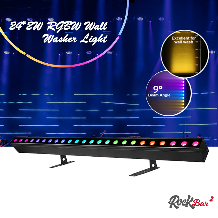 Wash Light IP20 DMX512 Advanced Smart Music Solution 24*2W RGBW LED Lights Linear Bar Wall Washer