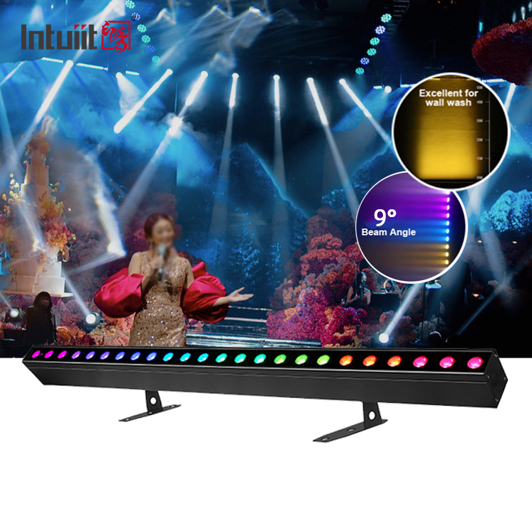 24*2W RGBW LEDs Wall Washer Light Stage Effect Lighting With Remote Controller DMX for Concert Party KTV Wall Wash Light