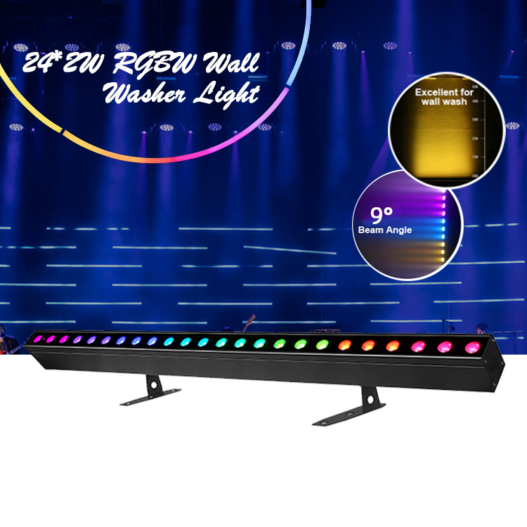Wash Light IP20 DMX512 Advanced Smart Music Solution 24*2W RGBW LED Lights Linear Bar Wall Washer