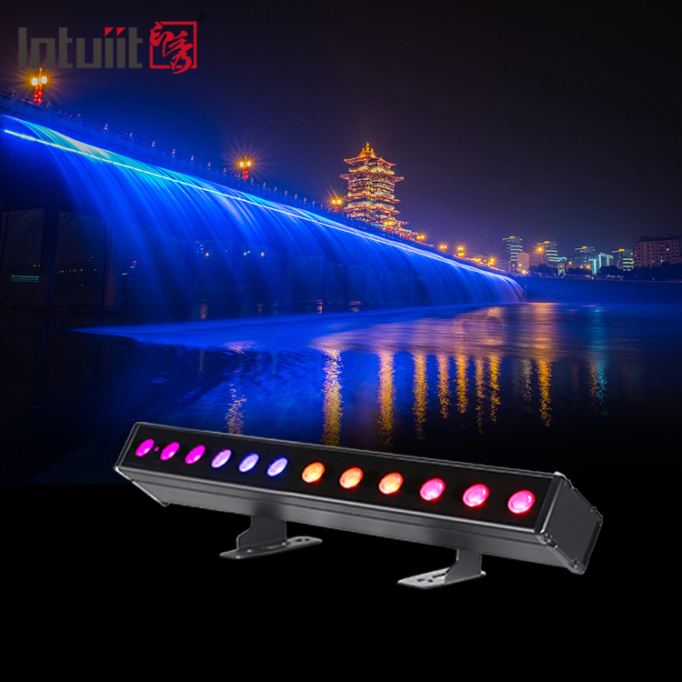 12*2W 4-in-1 IP65 LED Wash Bar Battery Powered RGBW Projection Lights Beam Effect