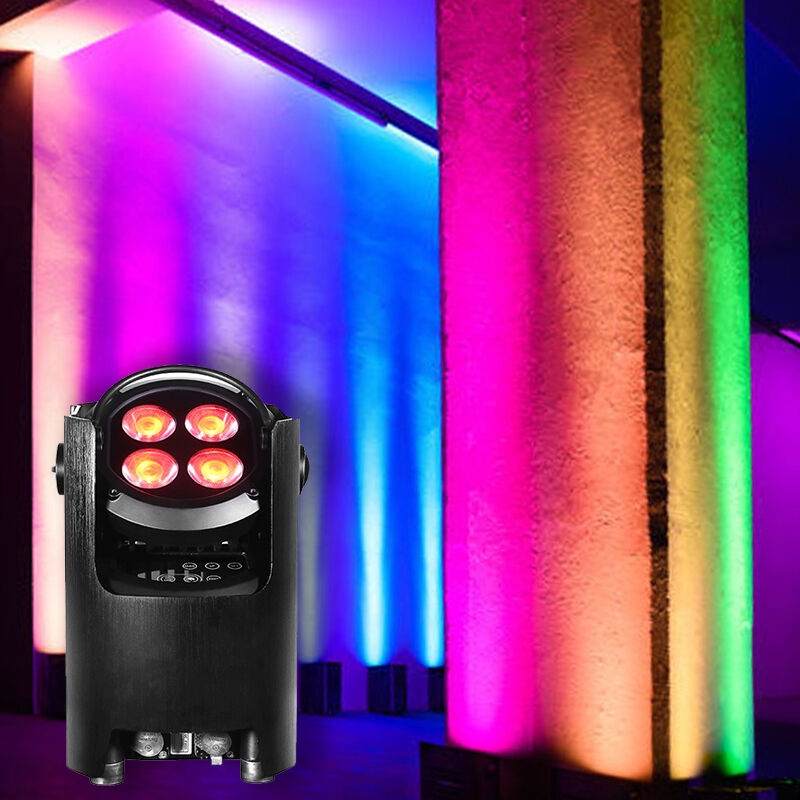 4*12W RGBW IP54 Wireless Battery Powered LED Uplights Spotlights for Garden Applications