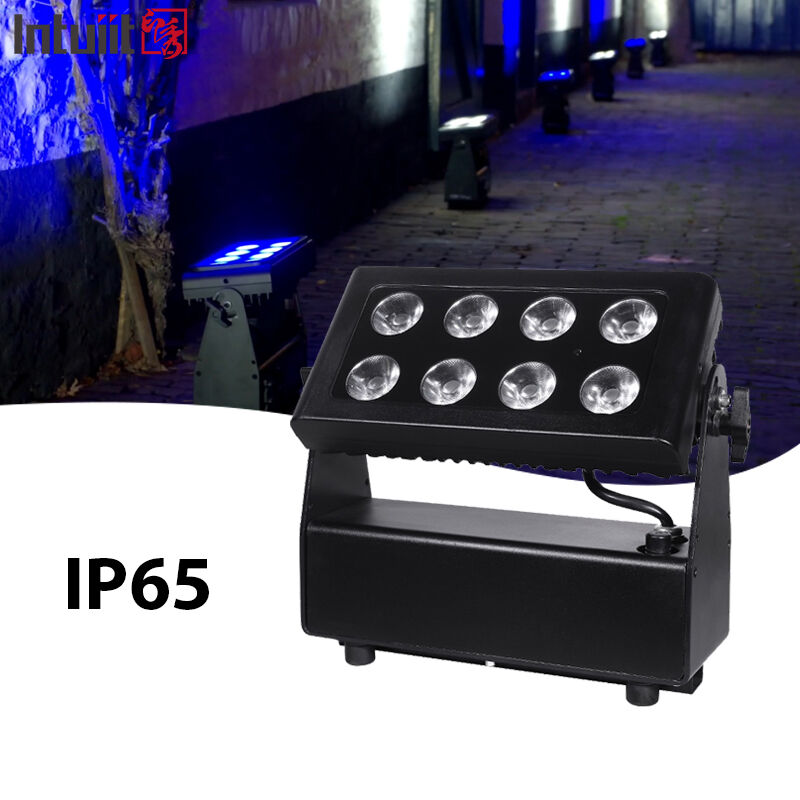 Outdoor Waterproof LED Wall Washer Light 8x15w RGBW 4in1 Wedding Stage City Color LED Wall Washer Light Outdoor Floodlight