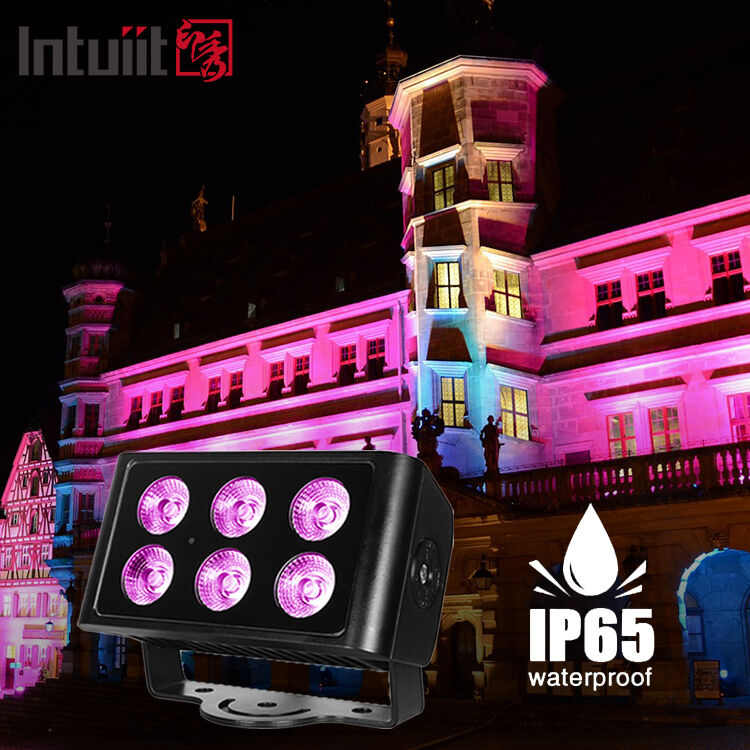 LED Outdoor 6x5W RGBW 4in1 Wash City Color Lights DMX512/Auto Control for DJ Disco Party Club