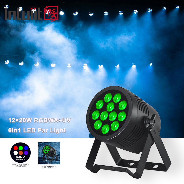 LED 12*20W RGBWA UV LED Par Washer Light DMX512 Controlled Stage Lights for Event T Show Theme Park Concert Performance