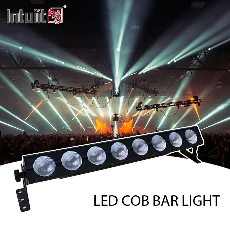 8*15W RGB Led Stage Lights Bar Dj Strobe Party Lights Bar 3 in 1 Wall Washer Light Indoor with DMX Control AutoPlay for Church Christmas Wedding Dance