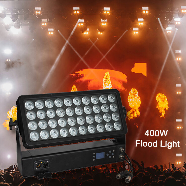 Professional Outdoor IP65 Waterproof 40x10W 4-in-1 RGBW LED Flood Light Wall Washer for Architectural City Landscape Lighting