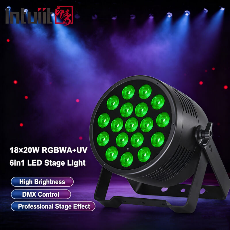 18x20W RGBWA+UV 6-in-1 IP65 Outdoor LED PAR Light — 360W High Power DMX512 Waterproof Wash for Stage, Concerts & Events