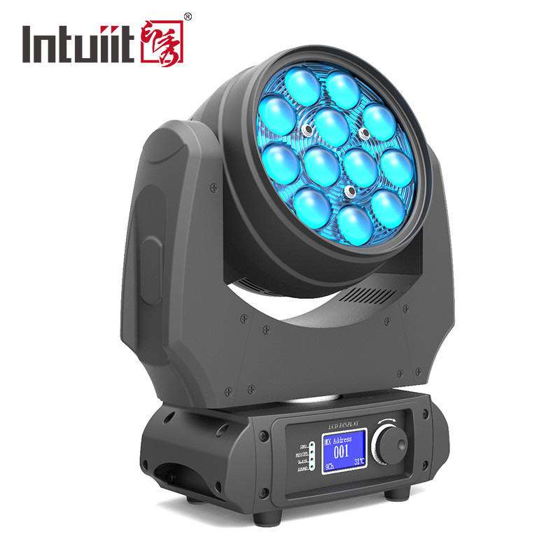 Professional Indoor led Zoom wash moving head 12x10w rgbw 4in1 led moving wash stage dj bar lights