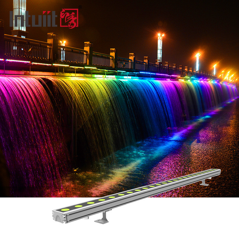Decorative building lighting projector IP65 outdoor linear light 36w dmx rgb led wall washer