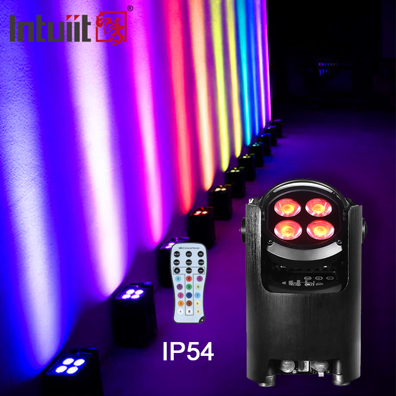 4X18W Rgbw 4 in 1 Led Par Light Wireless Battery Remote Control IR Wifi ...