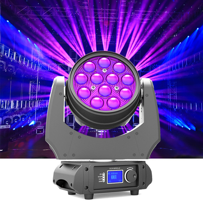 DMX Zoom Wash Moving Head Stage Light 12x10W 60° Beam Angle IP20