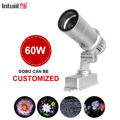60W Gobo Projector Custom Logo Led Light HD Image For Outdoor Ip65 Rotating Advertising Projection Light For Wedding