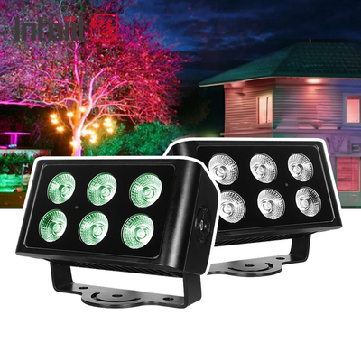 6x5W IP65 Waterproof RGBW 4IN1 Outdoor Landscape Led Flood Light DM512 Control