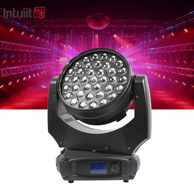 37x10W RGBW 4in1 Led Wash Stage Lighting DMX Professional Dj Lights 370W Zoom Moving Head Light For Party