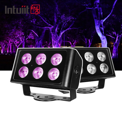 IP65 Waterproof 6x5W RGBW 4 In 1 LED Flood Light DMX Control Plane Spot Light Background Stain DJ Disco Stage Lighting